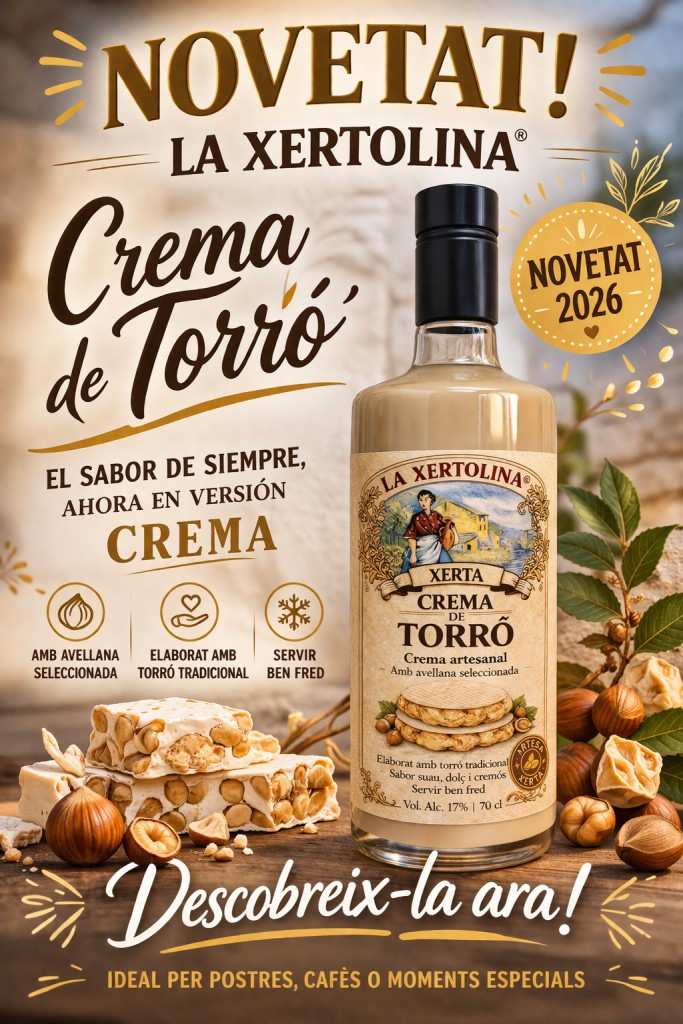 Crema de torró en botella